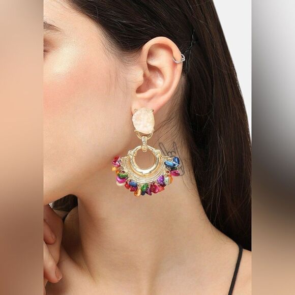 Jewelry - Multicolor Stone Drop Earrings